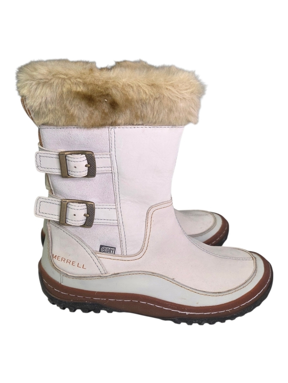 Merrel Women’s Decora Chant White Waterproof Boots Size Silver Lining Size 8